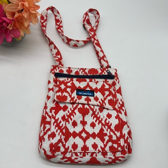 Kavu red whit small crossbody bag MCB7546S - Picture 1 of 10